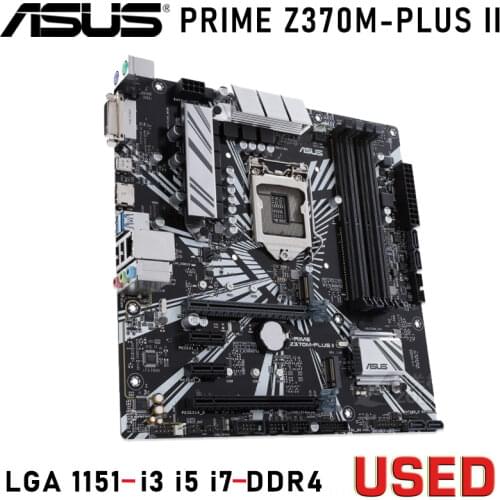 Asus PRIME Z370M-PLUS II Motherboard LGA 1151 Intel Z370 Core i7/i5/i3 PCI-E 3.0 M.2 Original Desktop Asus Z370 Mainboard Used