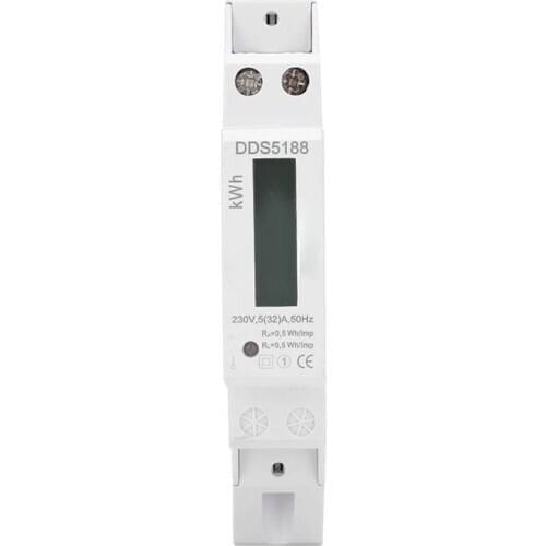 Smart Watt-Hour Meter Miniature Single-Phase Electricity Meter LCD Display DDS5188 230V Kwh Meter