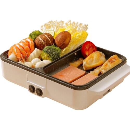 Multifunction Electric Cooker Mini Hotpot Barbecue Grill Griddle Egg Omelette Frying Pan Stove Crepe Pancake Pie Baking Roaster