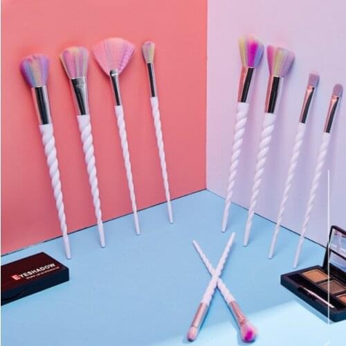 10pcs Unicorn Makeup Brushes Sets Foundation Powder Cosmetic Blush Eyeshadow Women Beauty Glitter Make Up Brush Tools