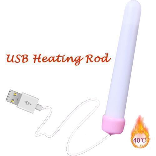 USB Heating Rod for Masturbator Cup Men Heated Bar Stick Anal Vagina Torch Erotic Sex Toys for Man Woman Couple Adult Products