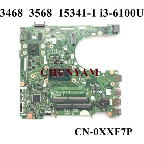 NEW 15341-1 i3-6100U CPU Dell Vostro 14 3468 / 15 3568 Laptop Notebook Motherboard CN-0XXF7P XXF7P Mainboard 100% Tested