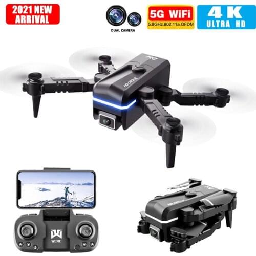 2021 New Mini Drone KK1 DUAL 4k High-Definition Camera Wifi Fpv Air Pressure Height Maintaining Foldable Quadcopter RC dron Toy