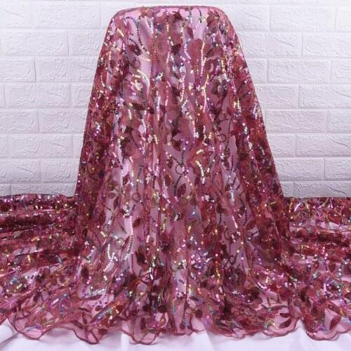 Zhenguiru New Arrival Milk Silk African Lace Fabric Sequined French Lace Fabric Beautiful Nigerian Fabric For Party Dress A2081