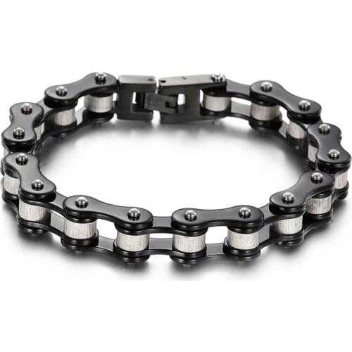 New jewelry wholesale street punk series red and black bicycle chain bicycle bracelet