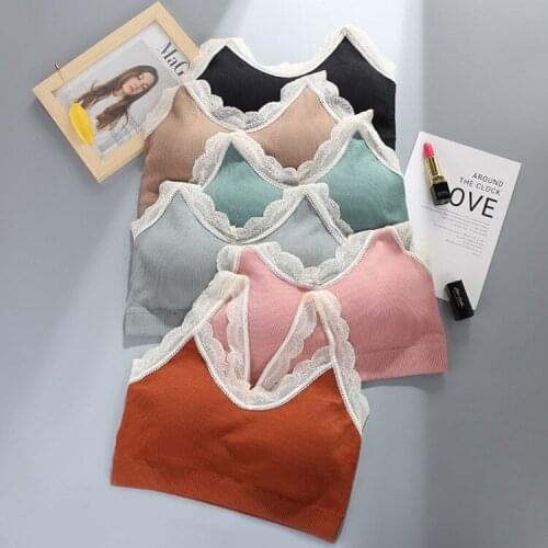 New Women Sexy Lace Bra Female Bralette Push Up Seamless Tube Sleep Tops Lingerie Underwear Brassieres Sexy Crop Top