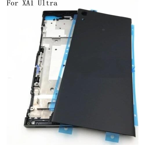 Original Full Housing Middle Front Frame Bezel Housing For Sony Xperia XA1 Ultra C7 G3221 G3212 With Battery Back Cover+Logo