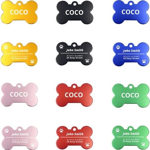 Personalized ID Dog Tag Custom Cat Tags for Small Large Dogs Engraved Name Pet Products ID Tag for Dog Accessories