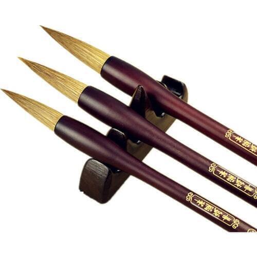 Chinese Calligraphy Pens Painting Regular Script Couplet Weasel Woolen Writing Brush Huzhou Multiple Hair Calligraphy Brush Pen