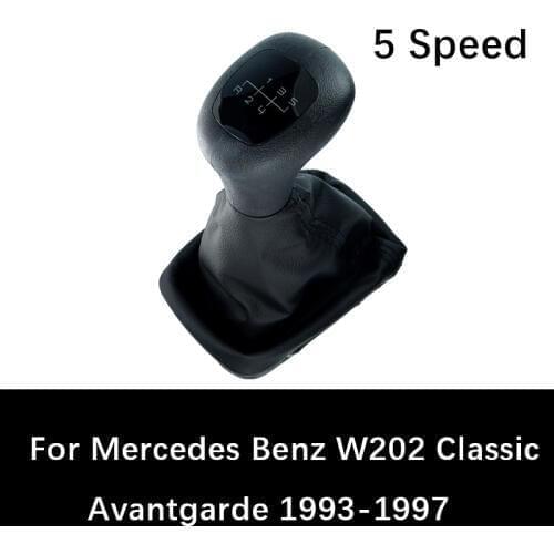 5 6 Speed gear Shift Knob For Mercedes Benz W202 C Classic Avantgarde 1993-1997 auto Shift Knob Auto Car Manual Lever Shift Knob