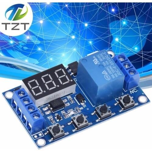 DC 6-30V Support Micro USB 5V LED Display Automation Cycle Delay Timer Control Off Switch Delay Time Relay 6V 9V 12V 24V