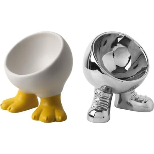 Nordic Little Duck Statue Sundries Storage Box Tray Modern Ceramic Boots Figurines Candy Jewelry Key Holder Organizer