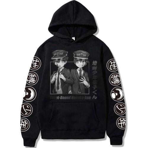Toilet-Bound Hanako-kun Hoodie Hot Anime Harajuku Hanako-kun Print Hoodies Sweatshirts Casual Loog Sleeve Autumn Winter Unisex
