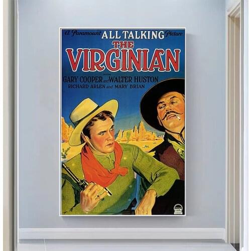 V0734 The Virginian (2) Vintage Classic Movie Wall Silk Cloth HD Poster Art Home Decoration Gift