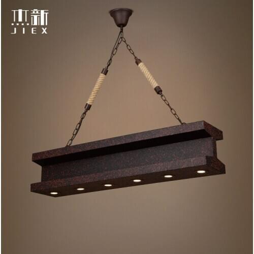 Vintage Retro Industrial Iron Rust Antique Rectangle Pendant Light Restaurant Shop Bar Hanging Lamp Luminaire Suspendu