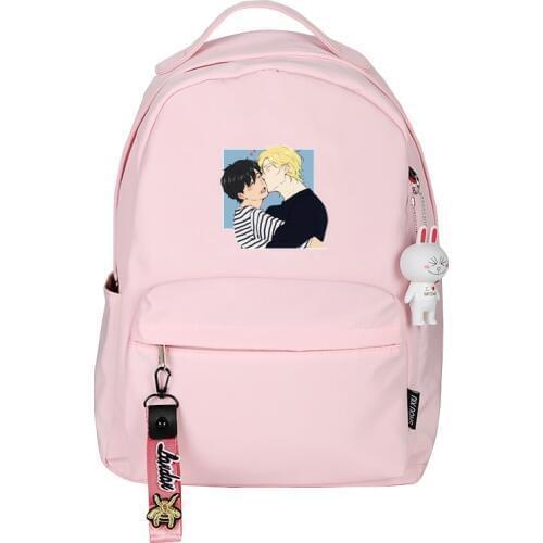 Banana Fish Women Cute Back Pack Cartoon School Bags Ash Anime Bookbag Nylon Gilrs Mini Travel Backpack Kawaii Shoulder Bags