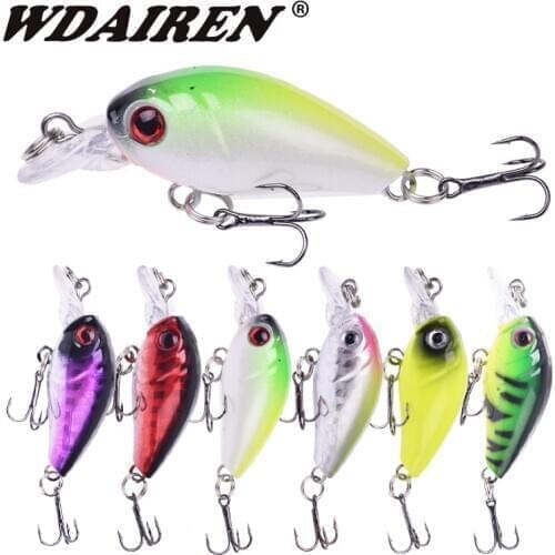 1pcs Crankbait Fishing Lures 4.5cm 4g 3D Eyes Topwater Japan Wobbler Tackle Artificial Hard Bait Minnow Bass Carp Swimbaits
