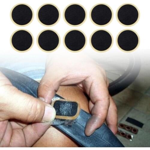 Rubber 10Pcs Simple Cycling Bicycle Inner Tube Puncture Tyre Patch Portable Tire Patch Durable for Mountain Bike