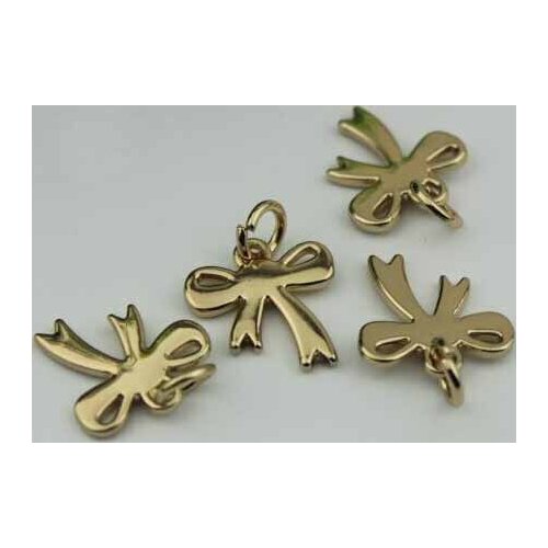 20pcs/lot Luggage hardware accessories pale golden bowknot style metal zipper decorative pendant