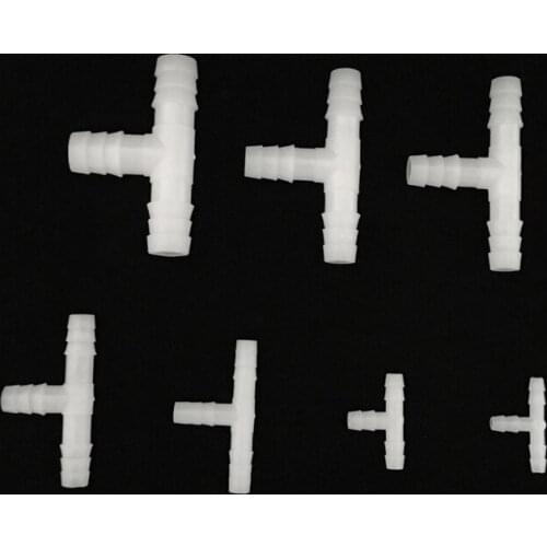 4Pcs 5mm-12mm PE Plastic Equal Tee Connectors Water Tank Adapter