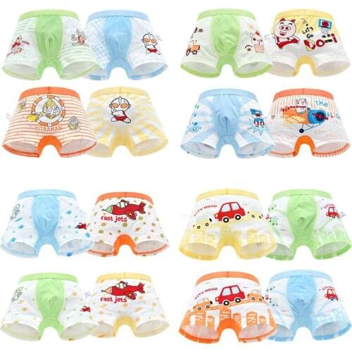 4PCS Packs Cotton Boys' Boxer Shorts Childrens Underwear Boy Baby Underwear Boy Student Shorts Boys Child Panties 1-12 Years