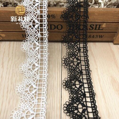 30Yards Embroidered Trims White Lace Ribbon Fabrics Sew On Appliques Dantel Aplike Dentelles Embellishment Home Cloth Decoration