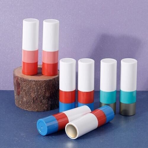 Free Shipping 12.1mm Plastic Lip Balm Bottle Round Empty Handmade Lipstick Tube DIY Lip Balm Container 10/30/50pcs