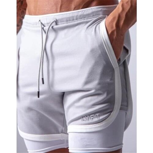 2021 New Quick Dry Mesh Mens Sports Running Shorts Active Training Exercise Jogging 2 IN 1 Shorts with Longer Liner 8 Colors