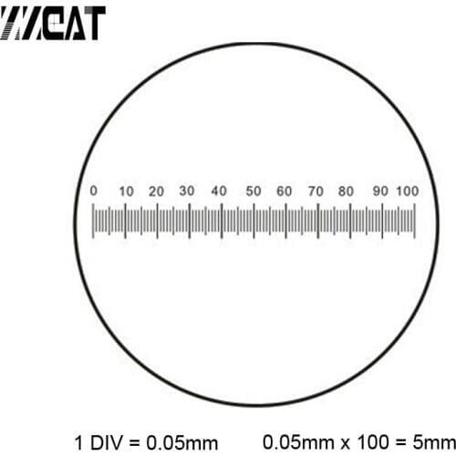 C4 DIV0.05MM Ocular Graticule High Precise Microscope Ruler Reticle Scale Micrometer