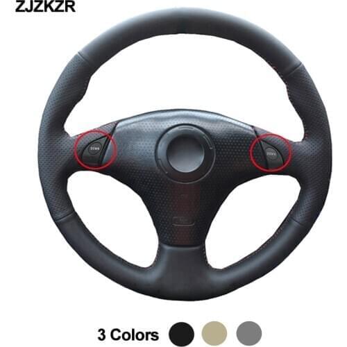 Hand Sewing Car Steering-Wheel Cover Volant Black Beige Gray Wrap For Toyota RAV4 Celica MR2 MR-S Supra Caldina Lexus IS 200 300