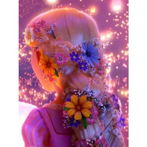 Disney Full Square/round DIY Diamond Embroidery Cartoon Rapunzel 5D Diamond Painting Rhinestone Mosaic Home Decoration Gift