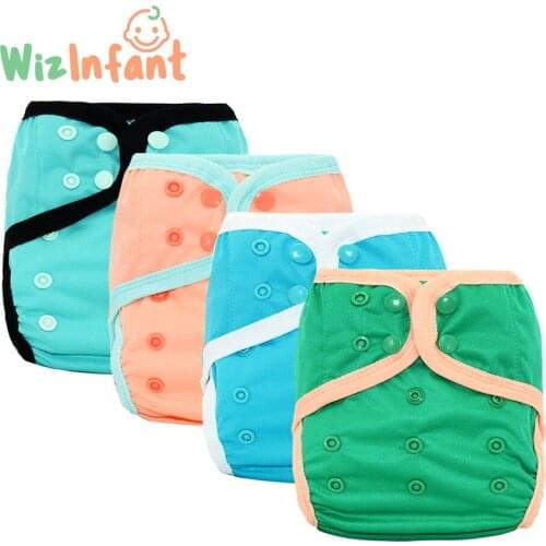 WizInfant Eco-Friendly OS Cloth Diaper Cover with Wide Elastic Binding Baby Nappy Cover Fashion Washable Flexible reusable