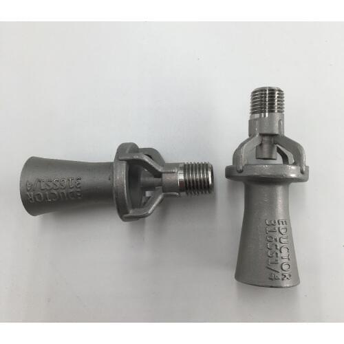 3/8" stainless steel eductor mixing nozzle,water spray nozzle,corrosion resistance venturi eductor