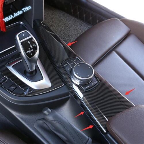 Lapetus Auto Styling Multimedia Button Switch Control Panel Cover Trim ABS Fit For BMW 3 Series F30 316i 320i 328i 2014 - 2018