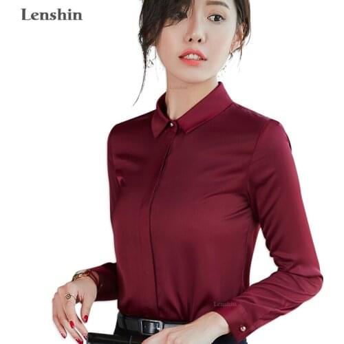 Блузки на пуговицах Lenshin China At AliExpress