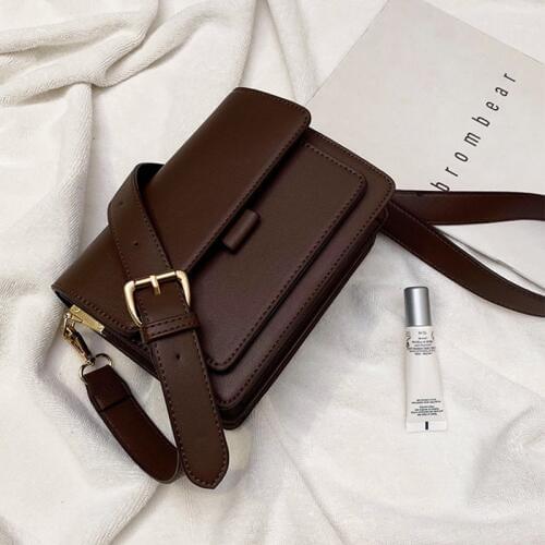 Summer PU Women solid color Vintage female new fashion casual mobile phone bag Messenger bag shoulder Flap Classic Lady bags