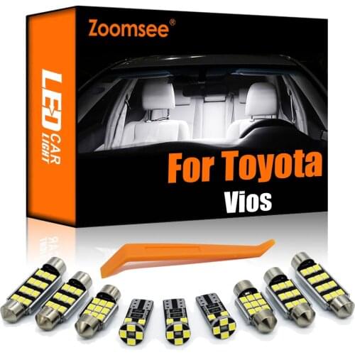Zoomsee Interior LED For Toyota Vios 2008-2020 Canbus Vehicle Bulb Indoor Dome Map Reading Trunk Light Error Free Car Lamp Kit