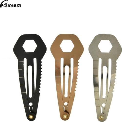Multi-function Survival Hairpins Credit Card Knife Portable Wallet Hairpins Outdoor Accessories Hair Clips 3Colors