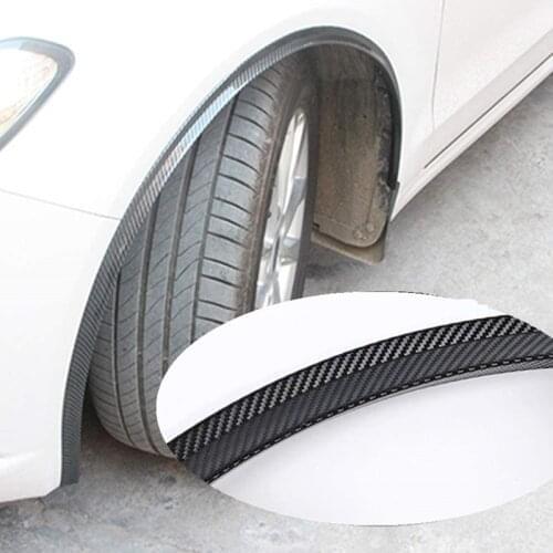 Soft Mudguards Wheel Eyebrow 59"/150cm 2Pcs/One Set Black/Carbon Fiber For Renault Clio Megane Captur Kadjar Scenic Fluence