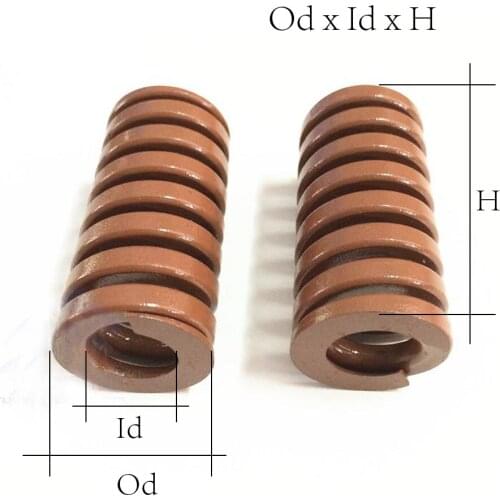 Od 12mm Id 6mm,H70-100,Extra Heavy Duty Die Spring. Brown