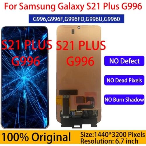 NEW 100% SUPER AMOLED S10 plus LCD For SAMSUNG Galaxy S10 Plus G975 G975F Display Touch Screen Digitizer Assembly With Frame