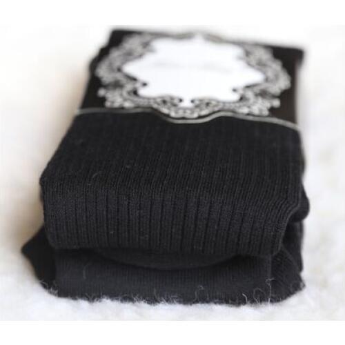 Autumn And Winter New Style Trample Feet Fashion Pantyhose Rabbit Cashmere Keep Warm Add Fleece Vertical Stripe Wool Stocking