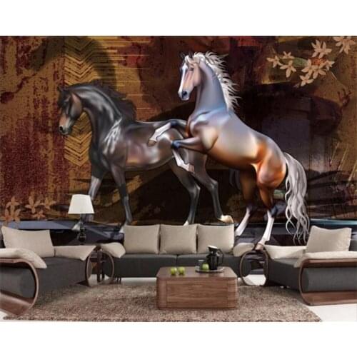 Custom wallpaper 3D обои stereo horse to success horse mural relief living room bedroom TV background wall paper Papel de parede