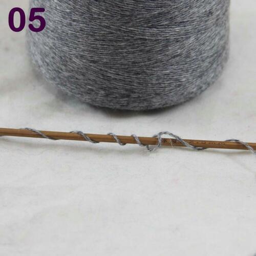 Sales 1X500g high quality 100% pure cashmere warm soft hand-woven tower yarn Mom Gray 262-5005