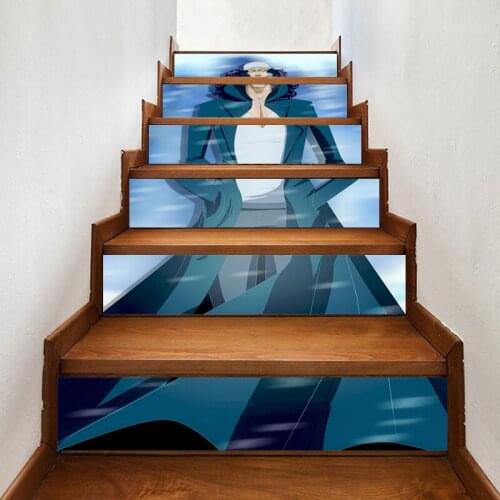 PVC Waterproof Art Home Pirate King Decor Anime Sunglass Decal Stair Print Sticker Self Adhesive Diy Paper for Bedroom Sticker