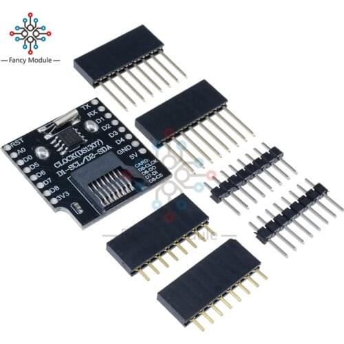 RTC DS1307 with Micro SD For WeMos D1 mini Data Logger DataLog Shield with Pin-headers Set for Arduino Raspberry Pi