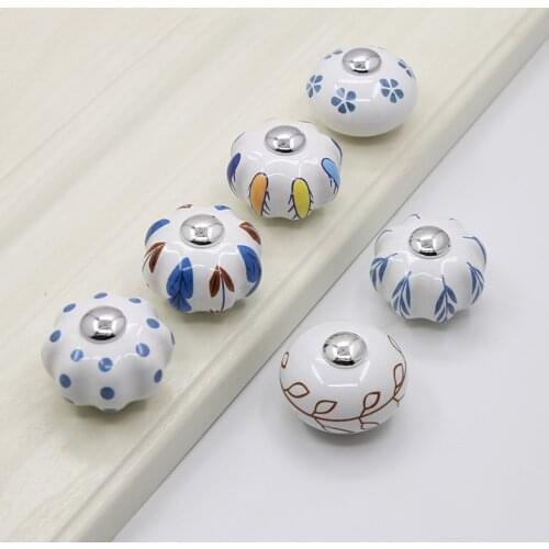 Cabinet Handles Drawer Kitchen Cupboard Door Handle Modern Minimalist European Pastoral Ceramic Round Single-hole Factory