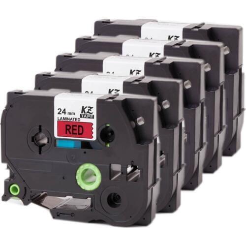 Cidy compatible P-touch TZ tape TZe451 tz451 TZE451 24mm x 8m black on red free shipment