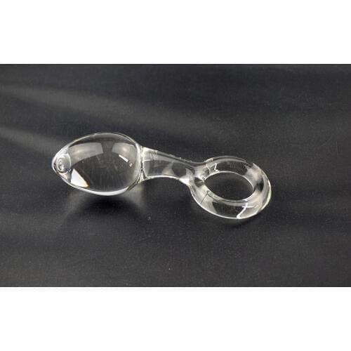 Pyrex Crystal Glass Anal butt plug beads with hand ring sex toys