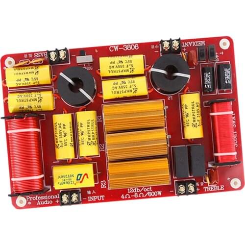 Universal 3 Way 600W Hi/Mi/Lo Crossover Frequency Divider Clear Audio Filter